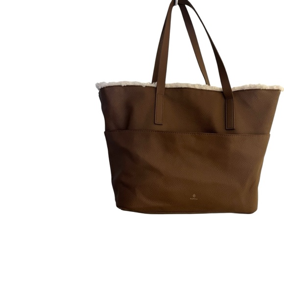 Aspen Reversible Fleece & Faux leather tote - Picture 3 of 8